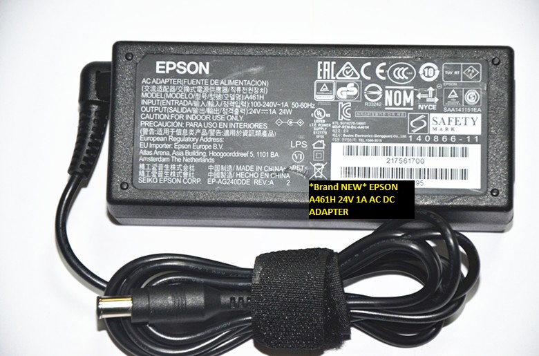 *Brand NEW* EPSON 24V 1A for A461H AC DC ADAPTER - Click Image to Close